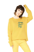 Boys Don’t Cry Cashmere Sweater - Yellow WOMENS chaserbrand