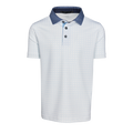 Arctic Boy's Icon Edge Short Sleeve Polo, Geometric Print, Contrast Collar - Front View | Greyson Clothiers