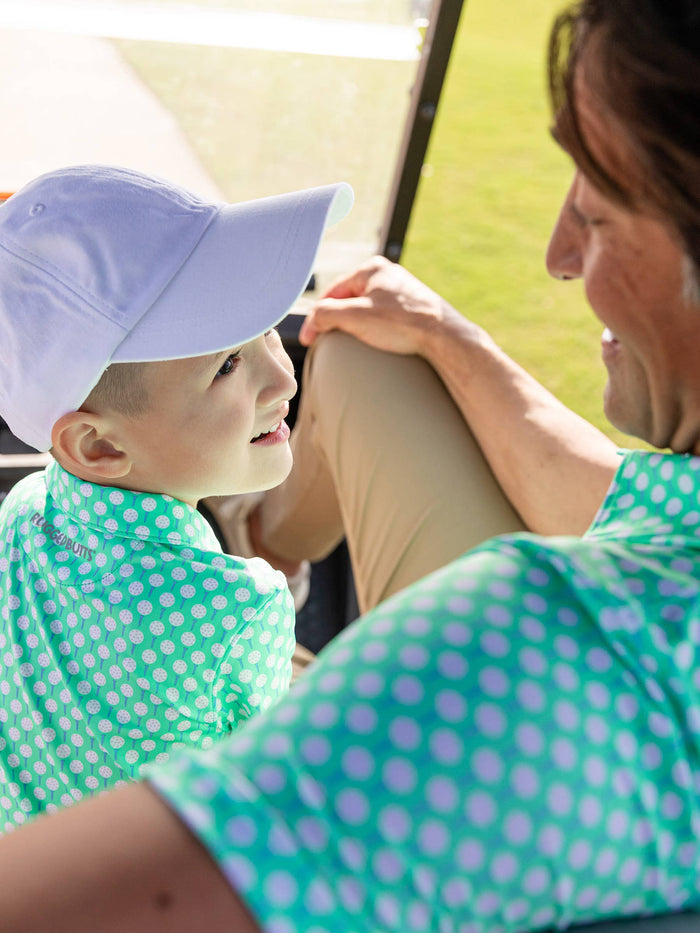 Boys Tiny Tee Time Golf Knit Short Sleeve Performance Polo: Green