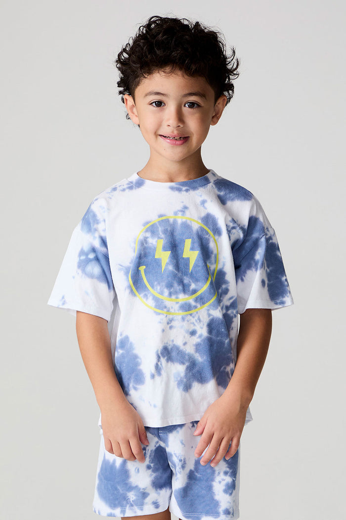 Boys Boys Tye Dye Smiley Face Tee Shirt chaserbrand