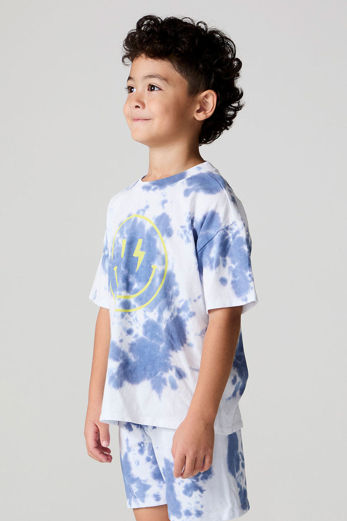 Boys Boys Tye Dye Smiley Face Tee Shirt chaserbrand