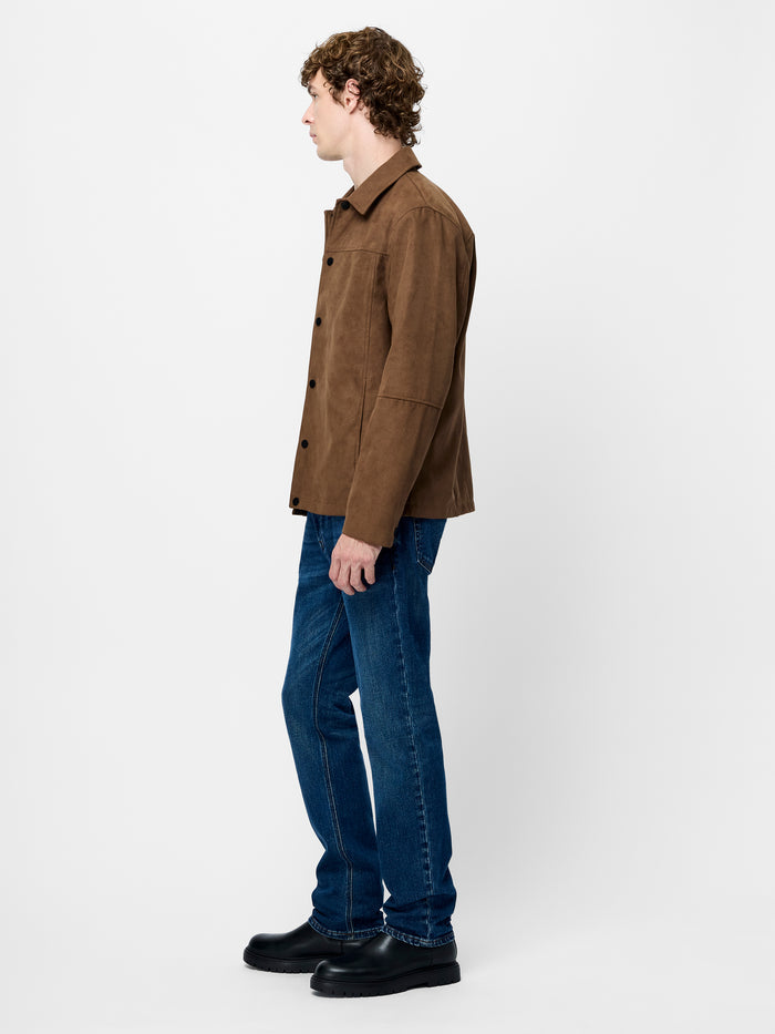 Brown Faux Suede Jacket