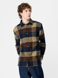 Brown Large Check Flannel Overshirt