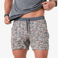 Burlebo Athletic Short - Classic Deer Camo - Grey Liner 5.5