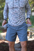 Burlebo Everyday Shorts - River Rock Grey - Deer Camo Pockets