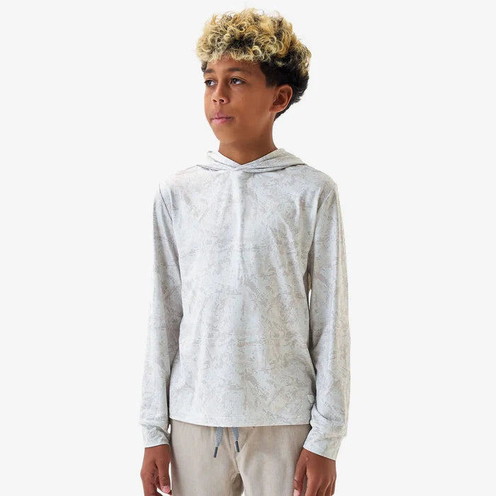 Burlebo Youth Performance Hoodie - Digi Camo - Ivory