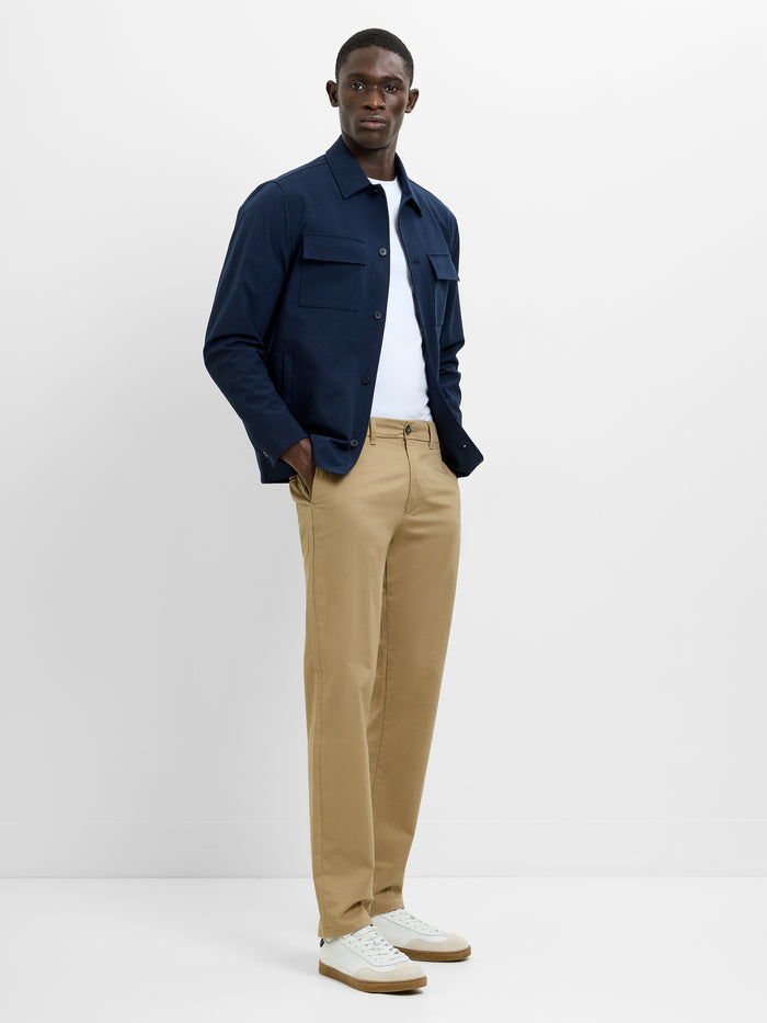 Button Through Navy Blue Utility Jacket