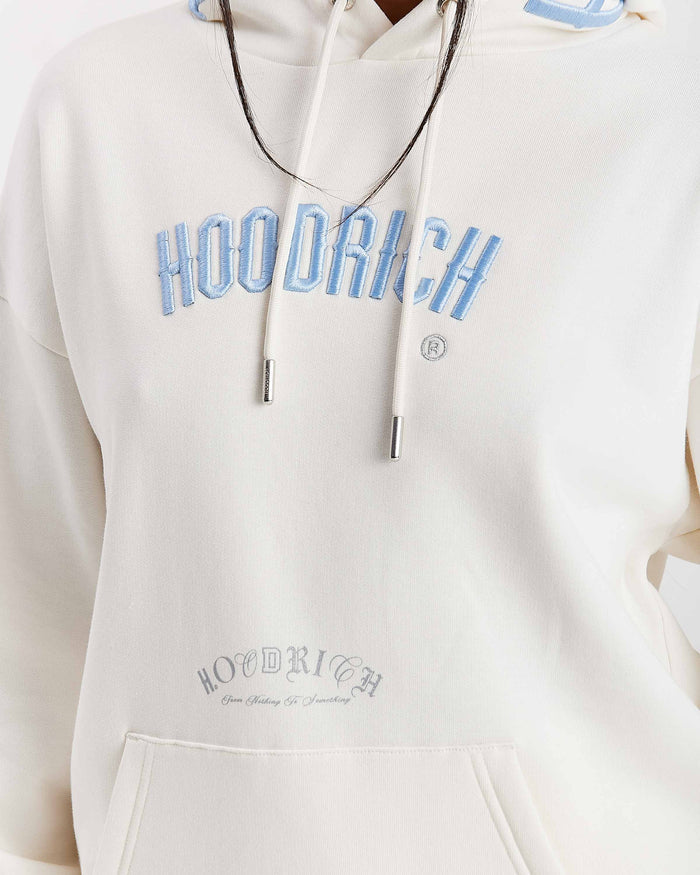 Calor Oversized Hoodie - Off White/Blue