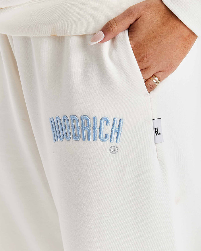 Calor Oversized Wide Leg Joggers - Off White/Blue