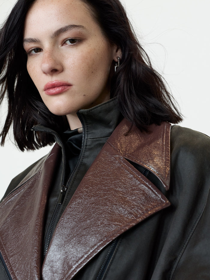 Cambridge Waxed Cotton Double Layer Parka Coat