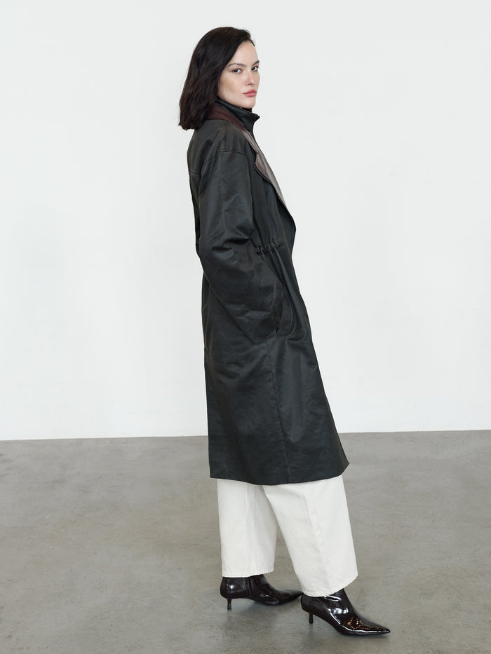Cambridge Waxed Cotton Double Layer Parka Coat