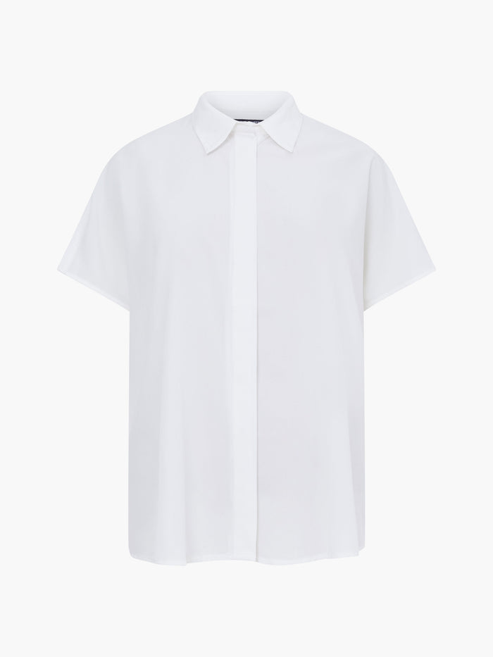Caprina Recycled Crepe Short Sleeve Button Shirt