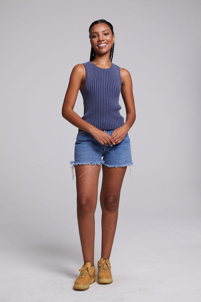 Carnaby Washed Indigo Tank Top WOMENS chaserbrand