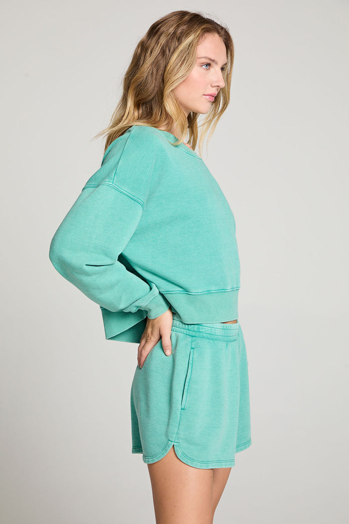 Casbah Clover Green Crop Pullover WOMENS chaserbrand