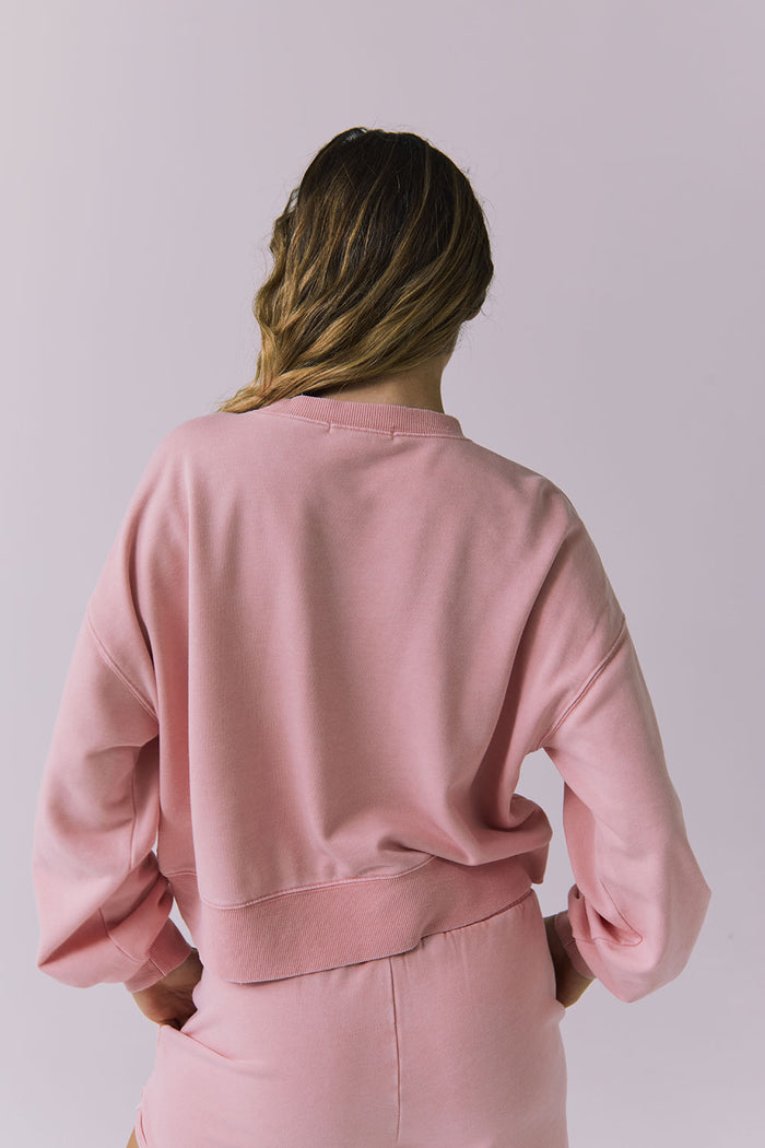 Womens Casbah Pink Melon Crop Pullover chaserbrand