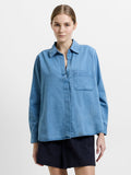 Chambray Denim Long Sleeve Shirt