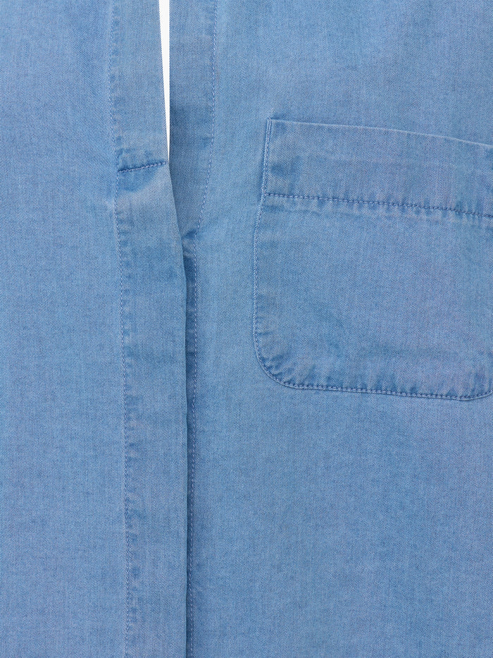 Chambray Denim Long Sleeve Shirt