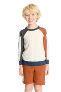Chaser Bolt Crew Neck Varsity Colorblock Long Sleeve Tee Boys chaserbrand