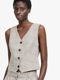 Chester Brown Check Tailored Waistcoat