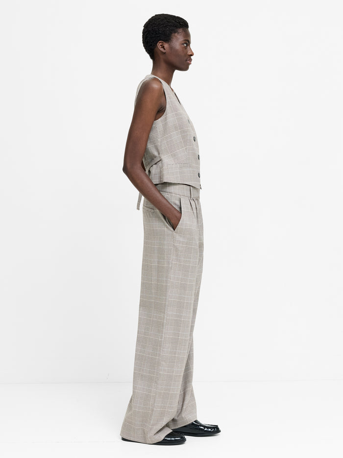 Chester Brown Check Tailored Waistcoat