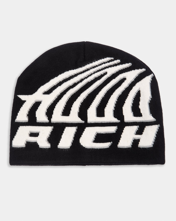 Chroma Skull Knit Beanie - Black/White