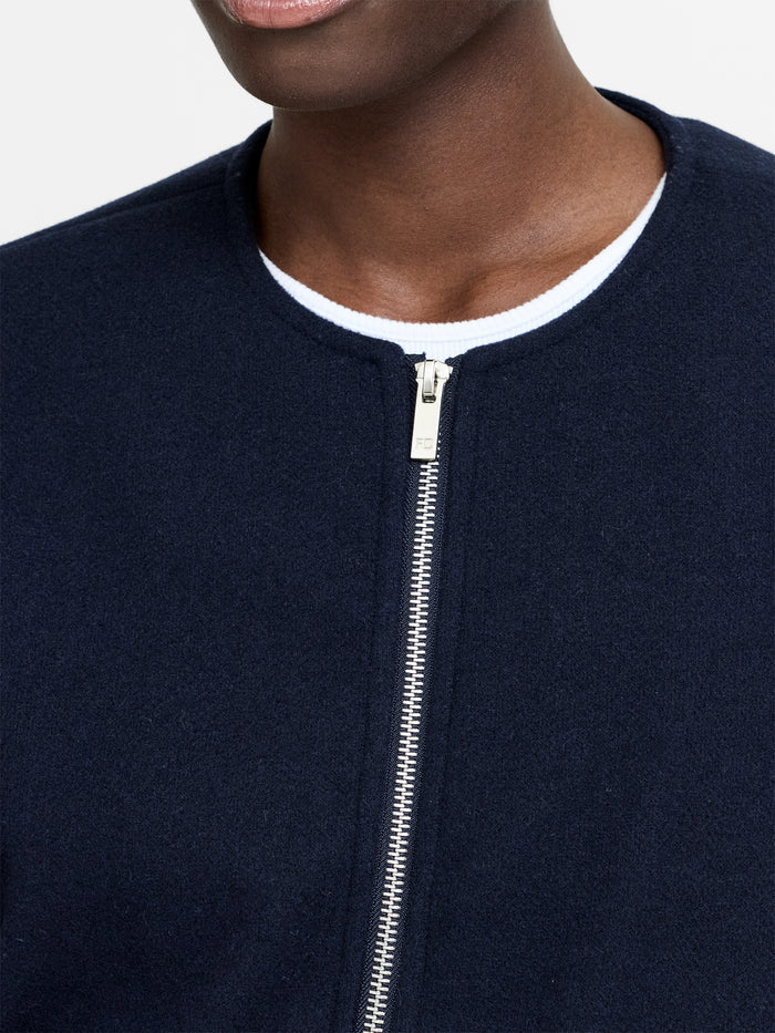 Clean Edge Navy Bomber Jacket