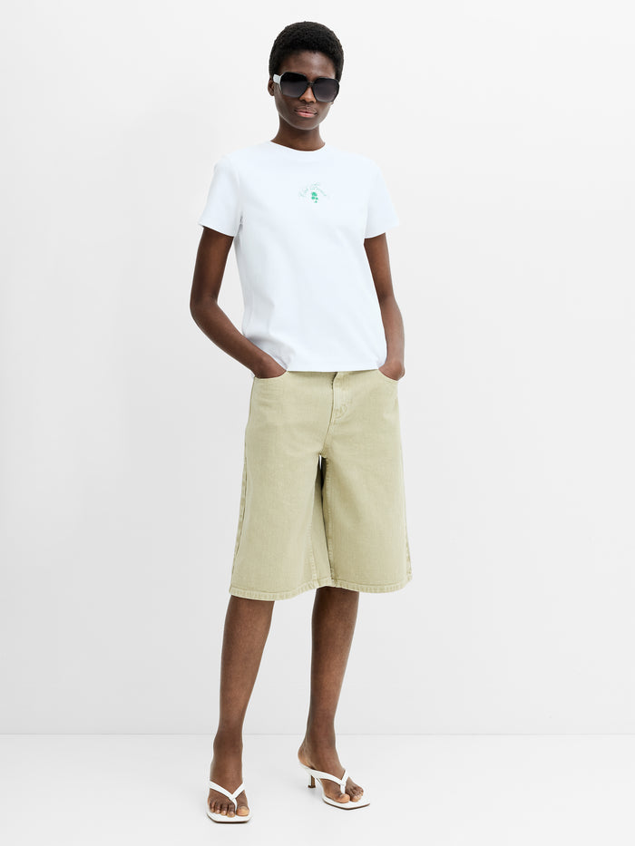 Club French White Graphic T-Shirt