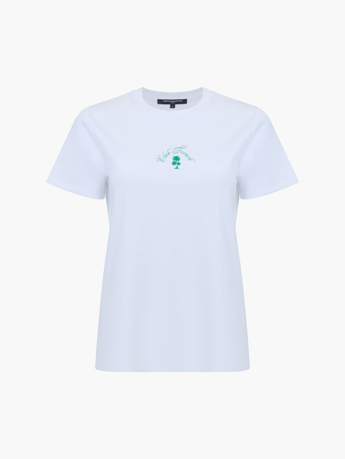 Club French White Graphic T-Shirt