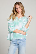 Cody Aloe Stripe Blouse WOMENS chaserbrand