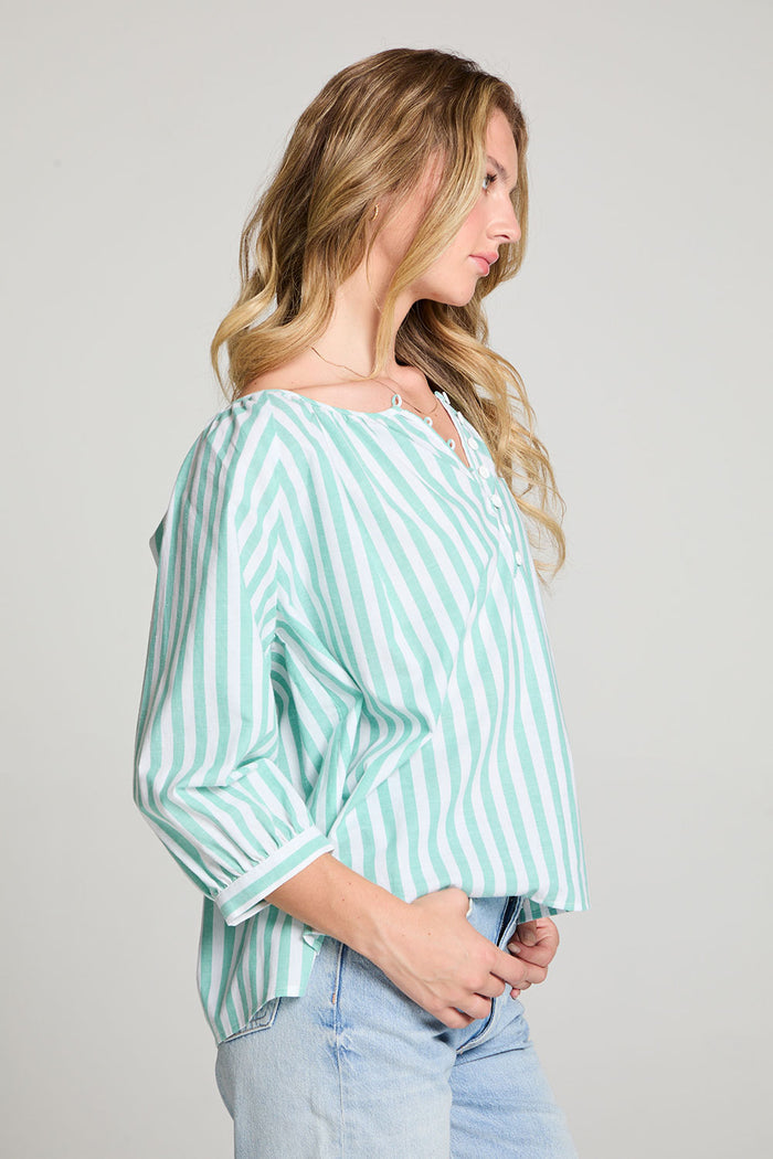Cody Aloe Stripe Blouse WOMENS chaserbrand