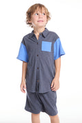 Collared Slate Boys Button Down Shirt BOYS chaserbrand