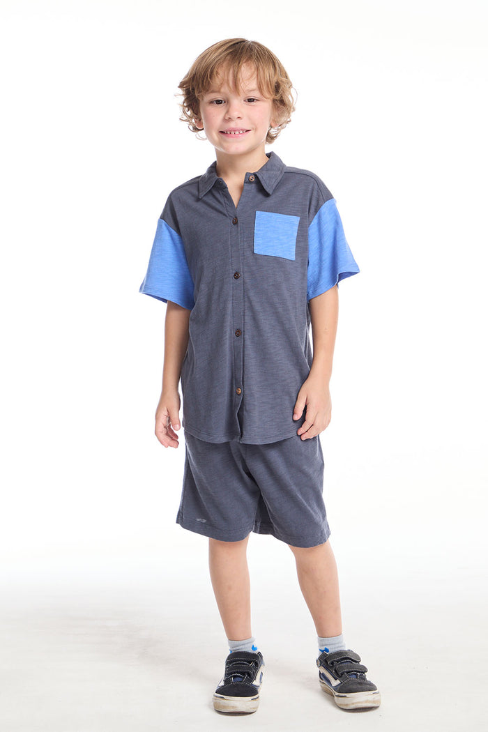 Collared Slate Boys Button Down Shirt BOYS chaserbrand