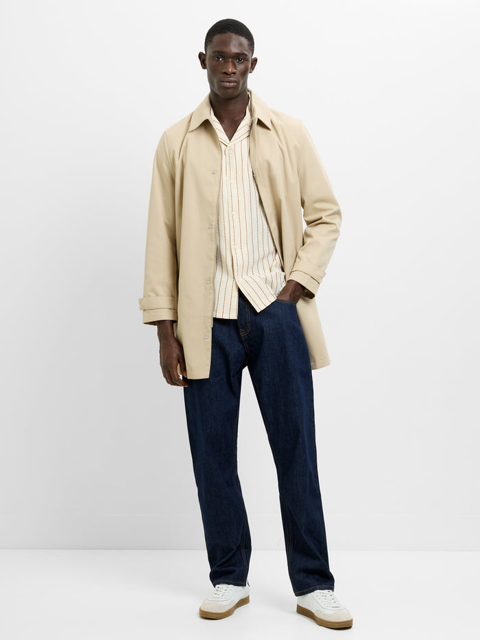 Collared Stone Mac Coat