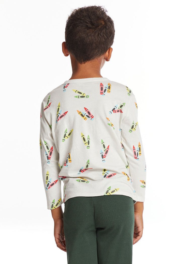 Coloring Time Boys Long Sleeve Crew Neck Tee Boys chaserbrand