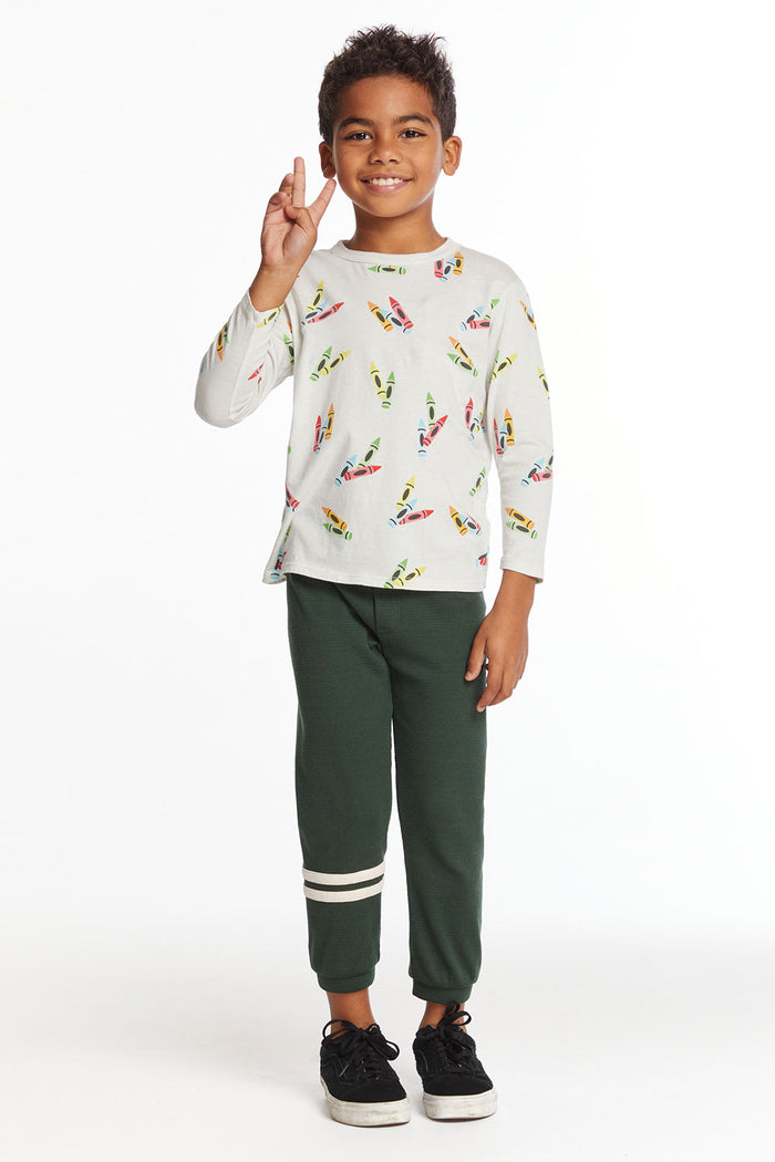 Coloring Time Boys Long Sleeve Crew Neck Tee Boys chaserbrand