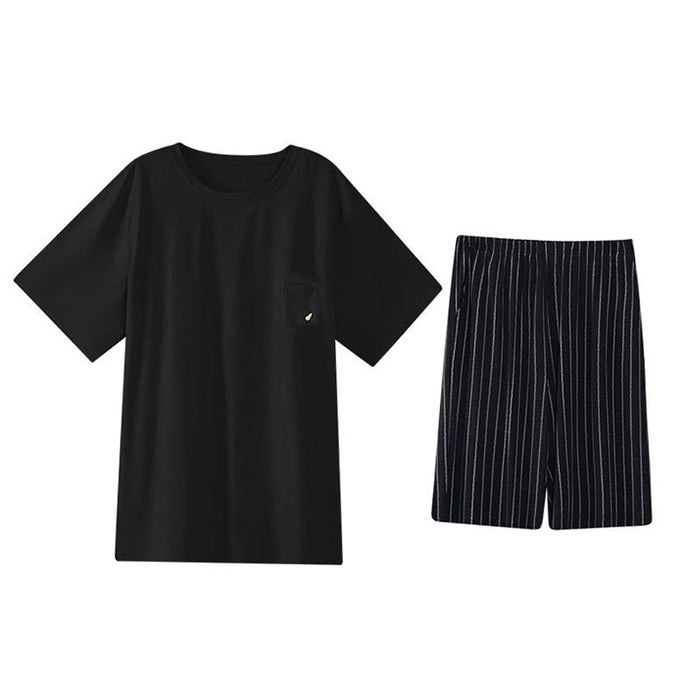 Conjunto de pijama de manga corta de verano para hombre