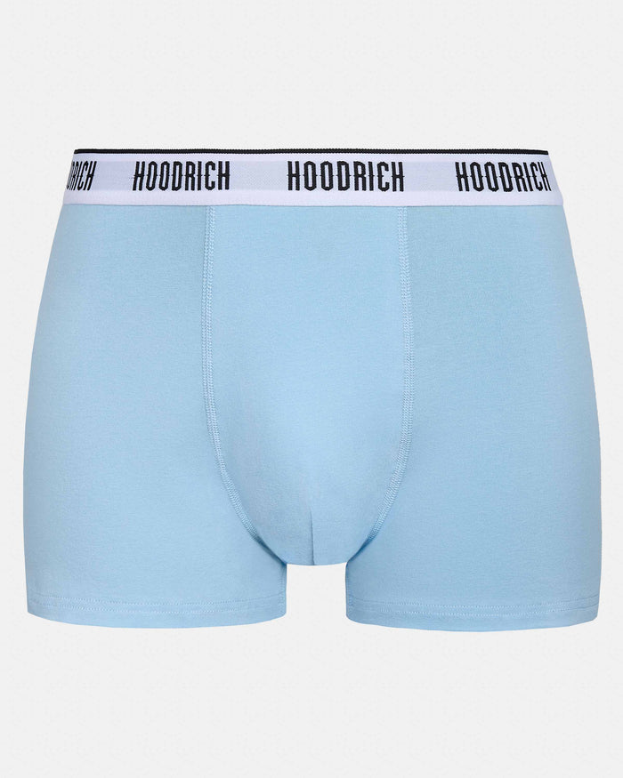 Hoodrich boxers in light blue from the front