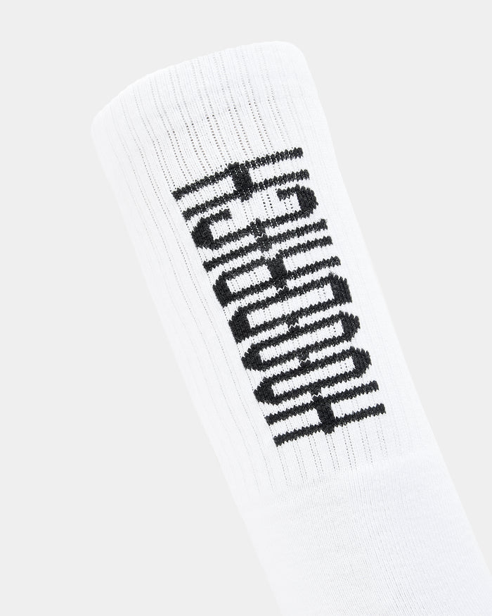 Core 3 Pack Crew Socks - White/Black