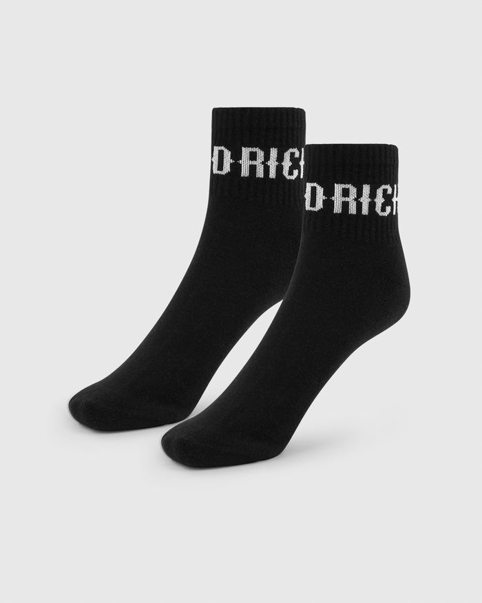 Core 3 Pack Quarter Socks - Black/White