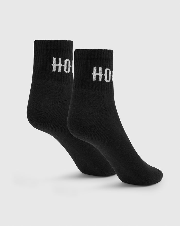 Core 3 Pack Quarter Socks - Black/White