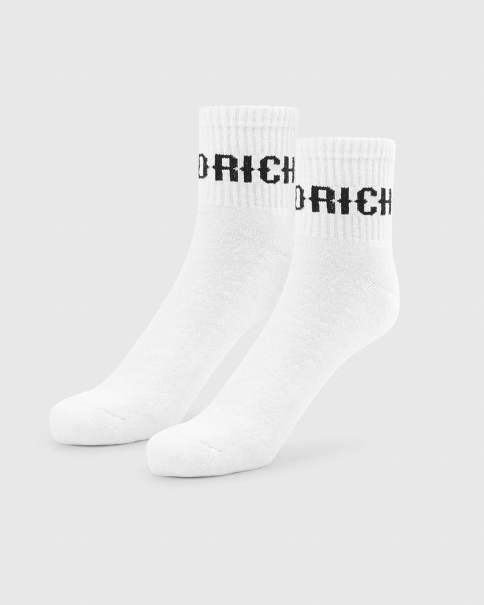 Core 3 Pack Quarter Socks - White/Black