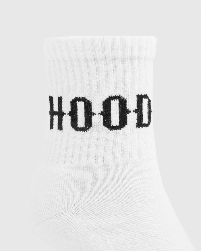 Core 3 Pack Quarter Socks - White/Black