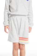 Cozy Beach Heather Grey Boys Short with Strappings BOYS chaserbrand