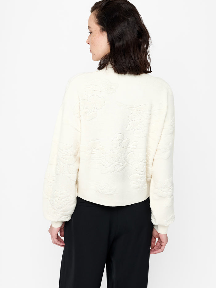 Cream Intarsia Floral Knit Jumper
