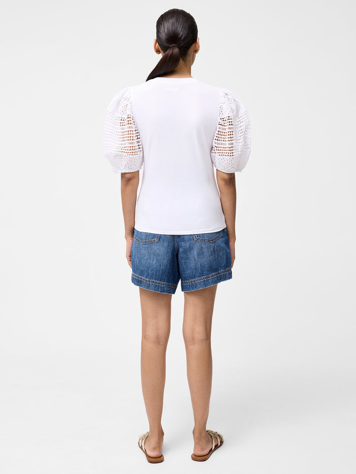 Crochet Lace Puff Sleeve Top