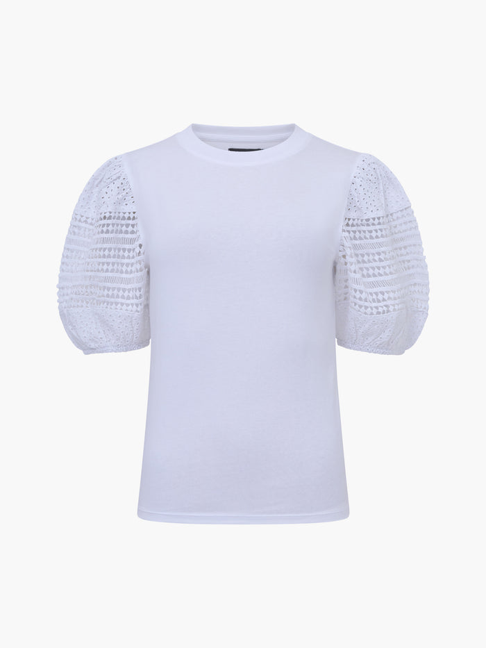 Crochet Lace Puff Sleeve Top