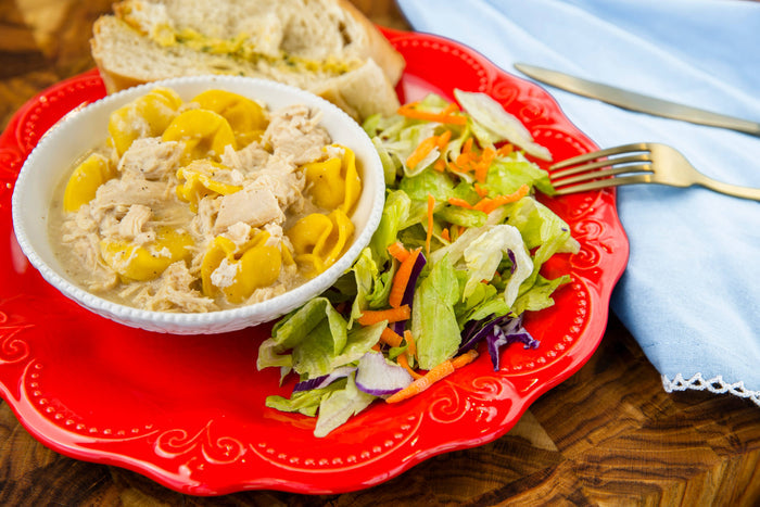 Crockstar Top Notch Chicken Alfredo Tortellini