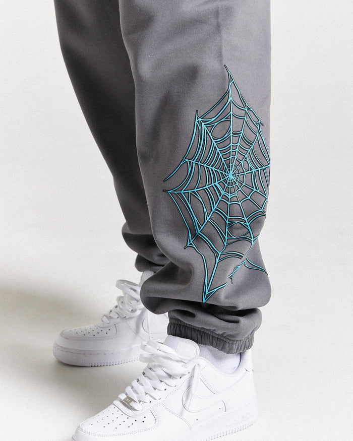 Cross Oversized Joggers - Grey/Blue