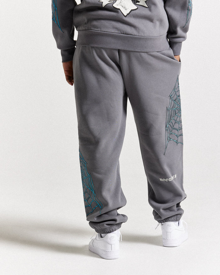 Cross Oversized Joggers - Grey/Blue