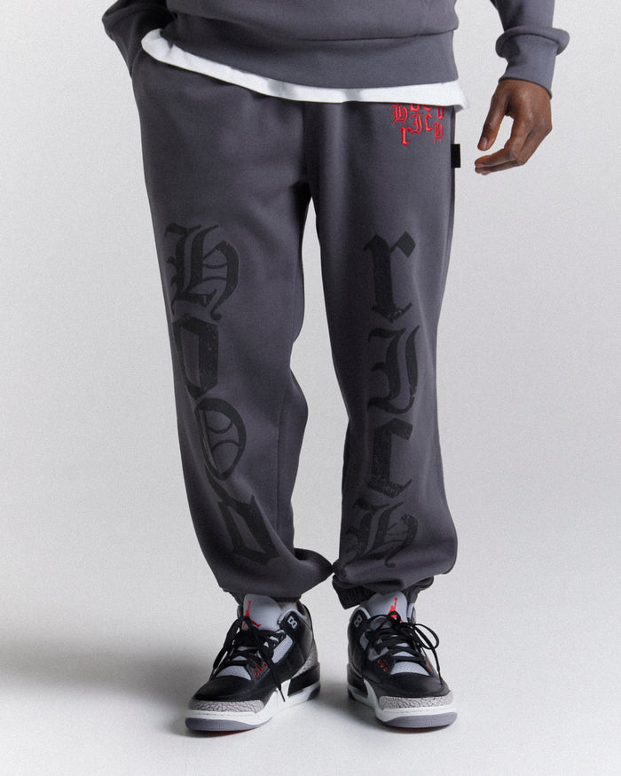 Crown Oversized Jogger - Grey/Black/Red